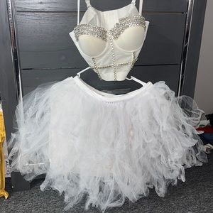 Corset with tutu (White)